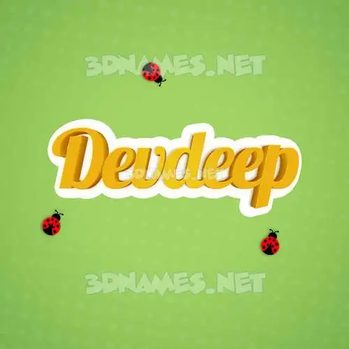devdeep in Ladybugs style - 3D name wallpaper