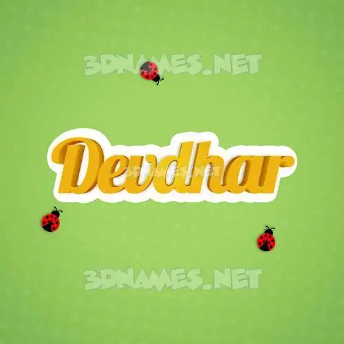 devdhar in Ladybugs style - 3D name wallpaper