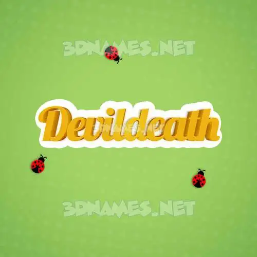 devildeath in Ladybugs style - 3D name wallpaper
