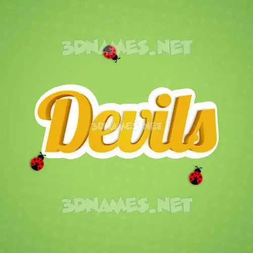 devils in Ladybugs style - 3D name wallpaper devils in Ladybugs style - 3D name wallpaper
