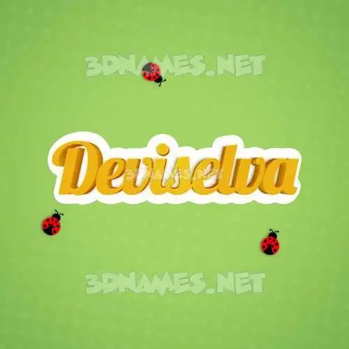 deviselva in Ladybugs style - 3D name wallpaper