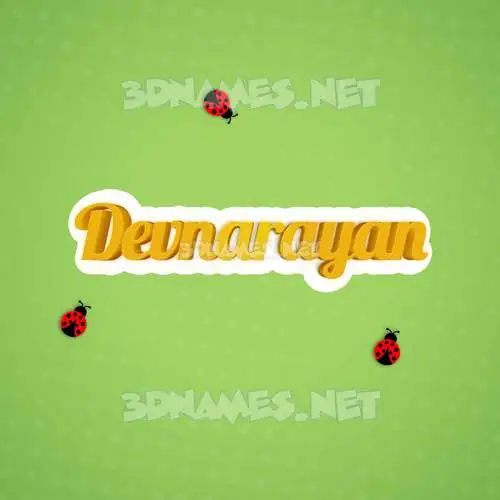 devnarayan in Ladybugs style - 3D name wallpaper
