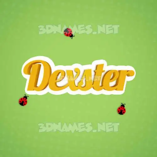 dexster in Ladybugs style - 3D name wallpaper