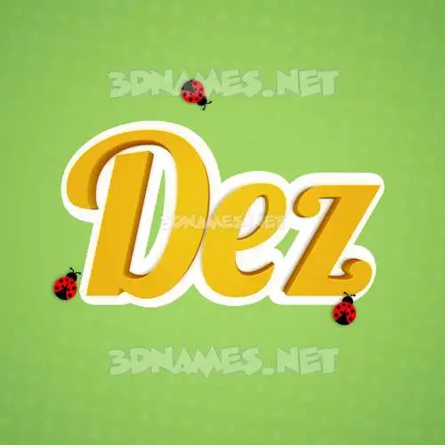 dez in Ladybugs style - 3D name wallpaper dez in Ladybugs style - 3D name wallpaper