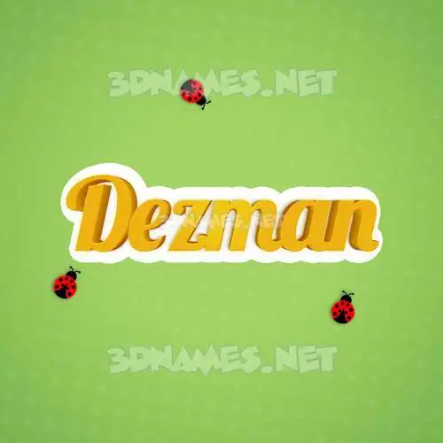 dezman in Ladybugs style - 3D name wallpaper dezman in Ladybugs style - 3D name wallpaper
