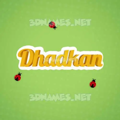 dhadkan in Ladybugs style - 3D name wallpaper dhadkan in Ladybugs style - 3D name wallpaper