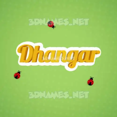 dhangar in Ladybugs style - 3D name wallpaper dhangar in Ladybugs style - 3D name wallpaper
