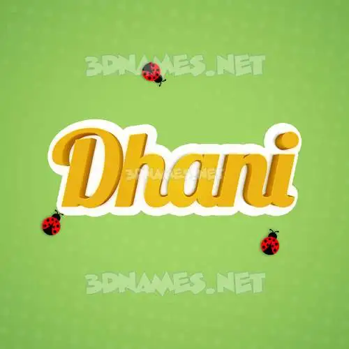 dhani in Ladybugs style - 3D name wallpaper dhani in Ladybugs style - 3D name wallpaper