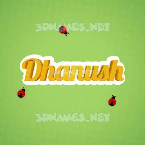 dhanush in Ladybugs style - 3D name wallpaper dhanush in Ladybugs style - 3D name wallpaper