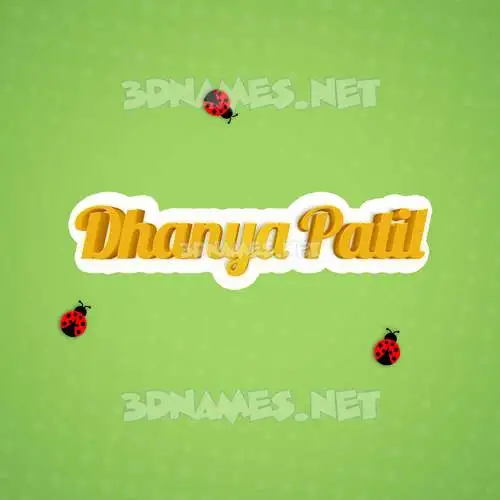 dhanya patil in Ladybugs style - 3D name wallpaper
