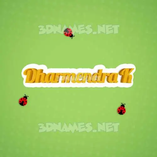 dharmendra k in Ladybugs style - 3D name wallpaper dharmendra k in Ladybugs style - 3D name wallpaper