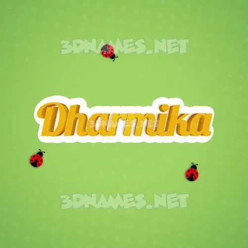 dharmika in Ladybugs style - 3D name wallpaper