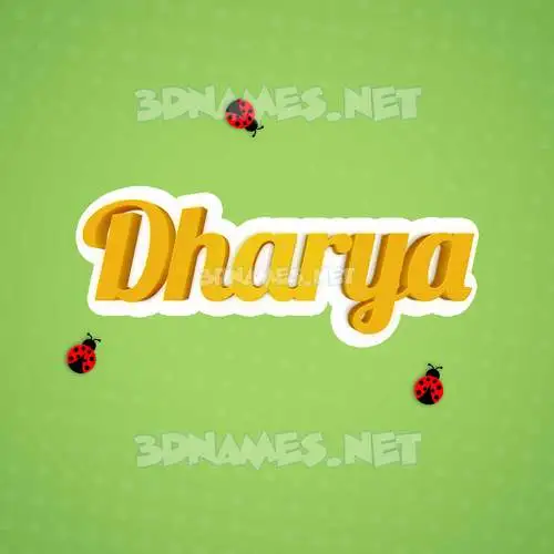dharya in Ladybugs style - 3D name wallpaper