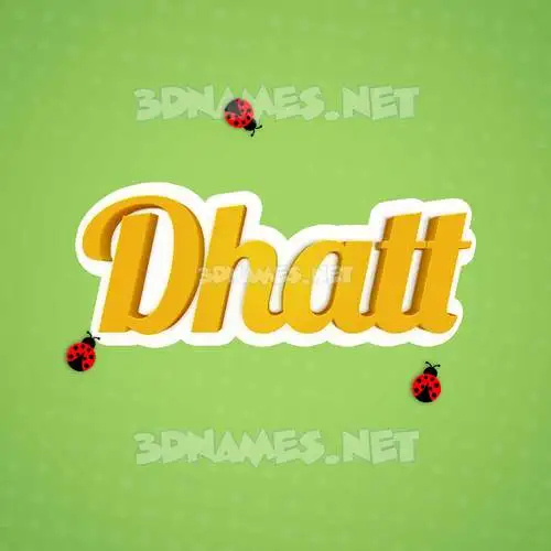 dhatt in Ladybugs style - 3D name wallpaper dhatt in Ladybugs style - 3D name wallpaper