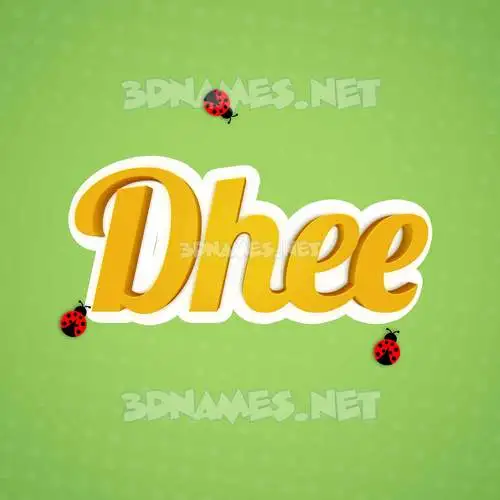 dhee in Ladybugs style - 3D name wallpaper dhee in Ladybugs style - 3D name wallpaper