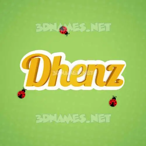 dhenz in Ladybugs style - 3D name wallpaper dhenz in Ladybugs style - 3D name wallpaper