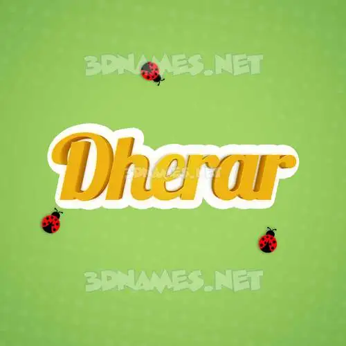 dherar in Ladybugs style - 3D name wallpaper
