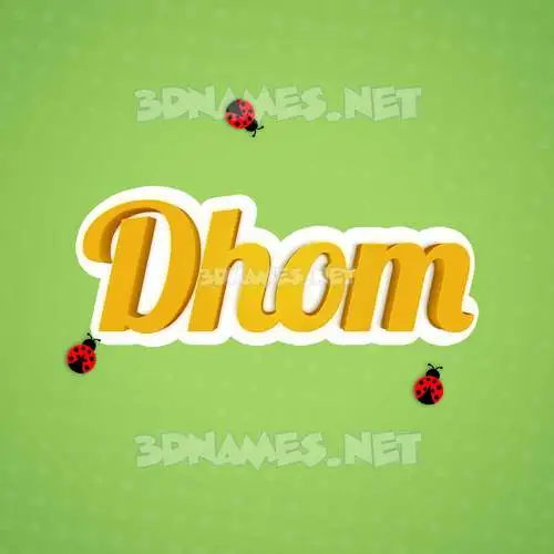 dhom in Ladybugs style - 3D name wallpaper dhom in Ladybugs style - 3D name wallpaper