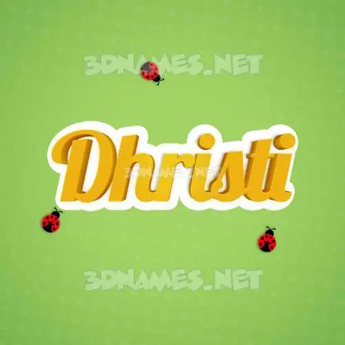 dhristi in Ladybugs style - 3D name wallpaper