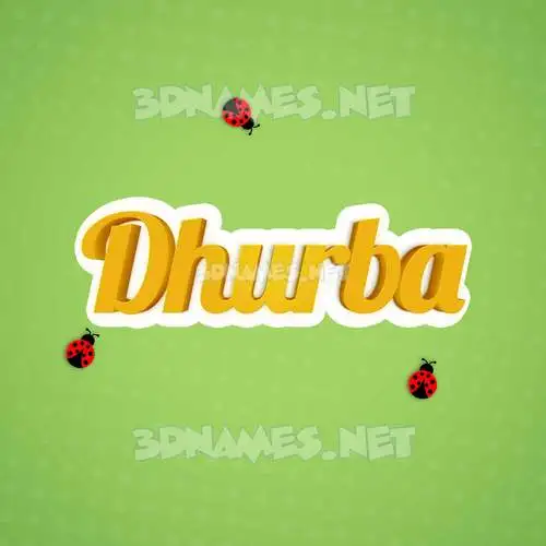 dhurba in Ladybugs style - 3D name wallpaper