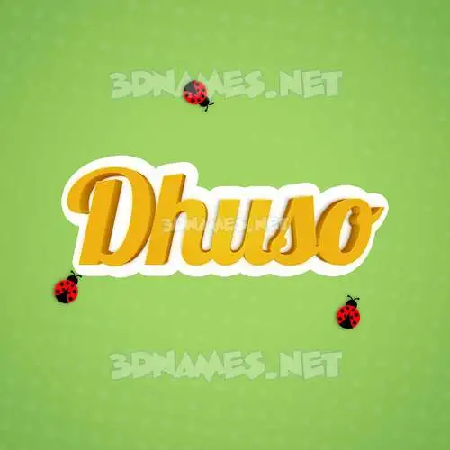 dhuso in Ladybugs style - 3D name wallpaper dhuso in Ladybugs style - 3D name wallpaper