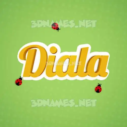 diala in Ladybugs style - 3D name wallpaper diala in Ladybugs style - 3D name wallpaper