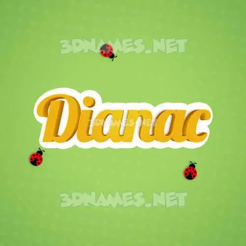 dianac in Ladybugs style - 3D name wallpaper