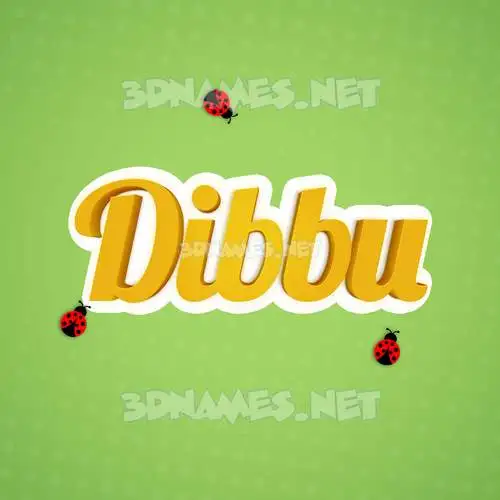 dibbu in Ladybugs style - 3D name wallpaper dibbu in Ladybugs style - 3D name wallpaper