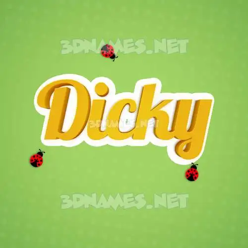 dicky in Ladybugs style - 3D name wallpaper dicky in Ladybugs style - 3D name wallpaper