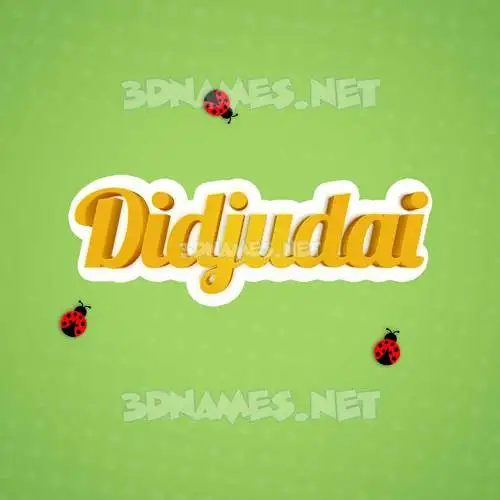 didjudai in Ladybugs style - 3D name wallpaper didjudai in Ladybugs style - 3D name wallpaper