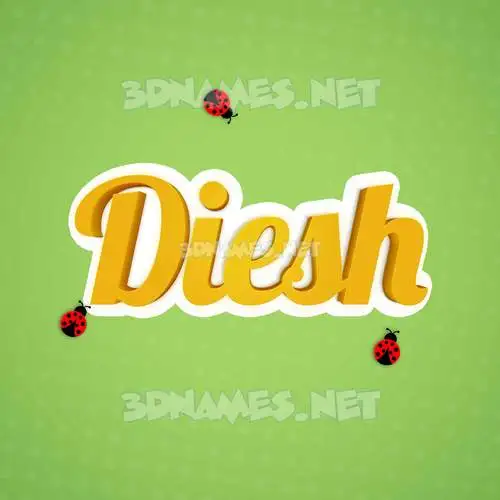 diesh in Ladybugs style - 3D name wallpaper diesh in Ladybugs style - 3D name wallpaper