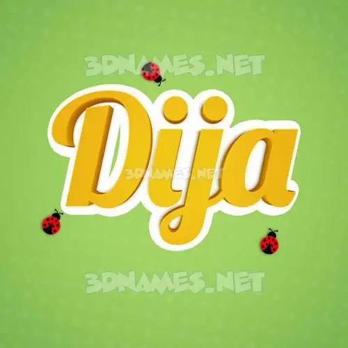 dija in Ladybugs style - 3D name wallpaper dija in Ladybugs style - 3D name wallpaper