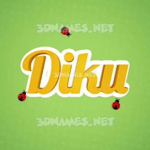 diku in Ladybugs style - 3D name wallpaper diku in Ladybugs style - 3D name wallpaper