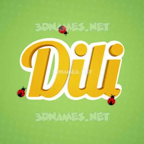 dili in Ladybugs style - 3D name wallpaper dili in Ladybugs style - 3D name wallpaper