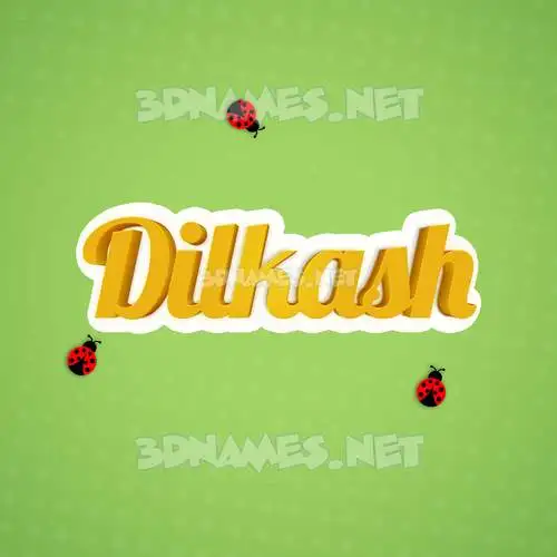 dilkash in Ladybugs style - 3D name wallpaper dilkash in Ladybugs style - 3D name wallpaper