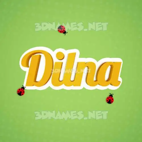 dilna in Ladybugs style - 3D name wallpaper dilna in Ladybugs style - 3D name wallpaper