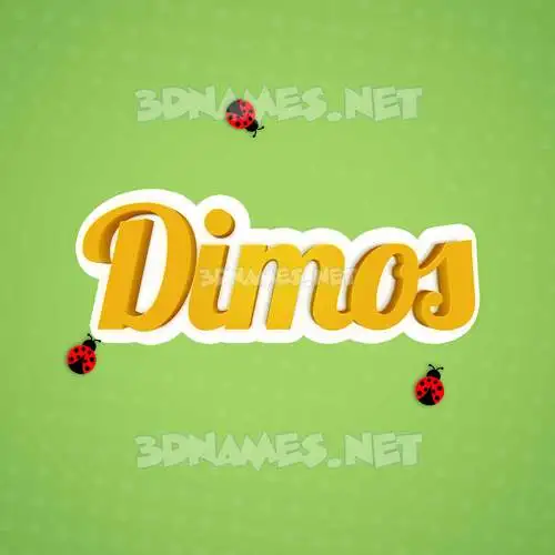 dimos in Ladybugs style - 3D name wallpaper