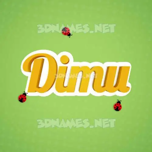 dimu in Ladybugs style - 3D name wallpaper dimu in Ladybugs style - 3D name wallpaper