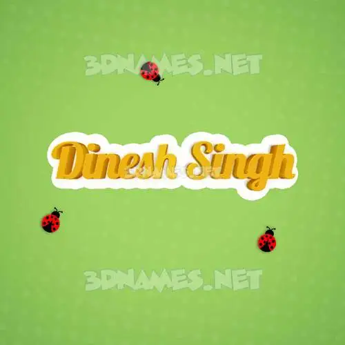 dinesh singh in Ladybugs style - 3D name wallpaper