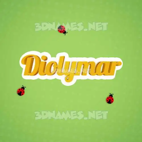 diolymar in Ladybugs style - 3D name wallpaper