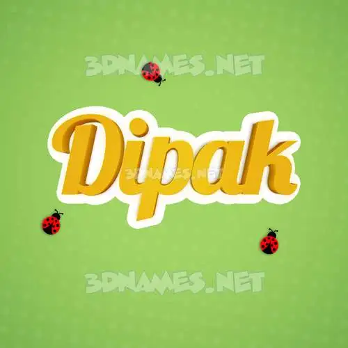 dipak in Ladybugs style - 3D name wallpaper