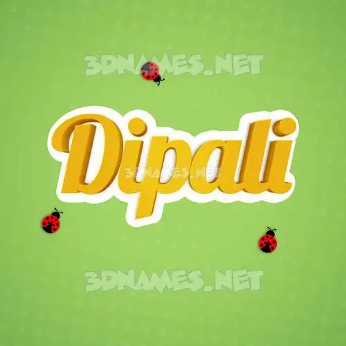 dipali in Ladybugs style - 3D name wallpaper