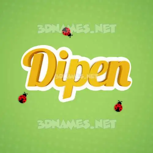 dipen in Ladybugs style - 3D name wallpaper dipen in Ladybugs style - 3D name wallpaper