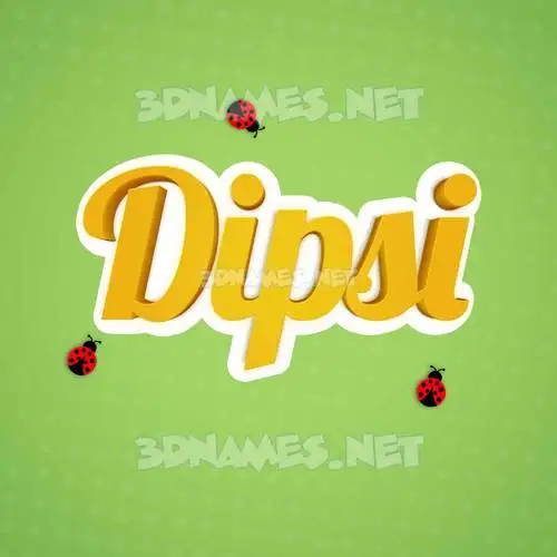 dipsi in Ladybugs style - 3D name wallpaper