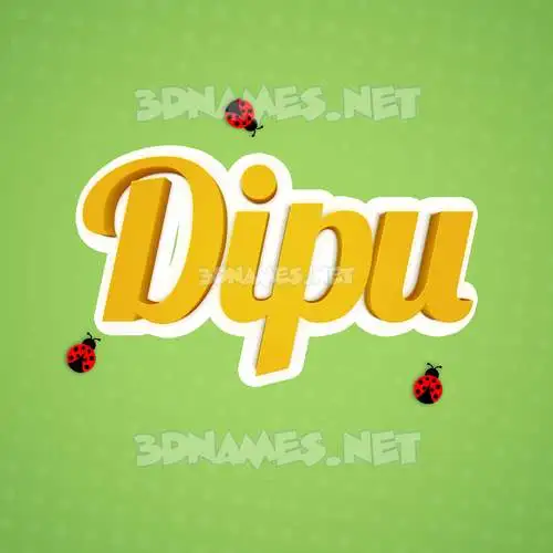 dipu in Ladybugs style - 3D name wallpaper dipu in Ladybugs style - 3D name wallpaper
