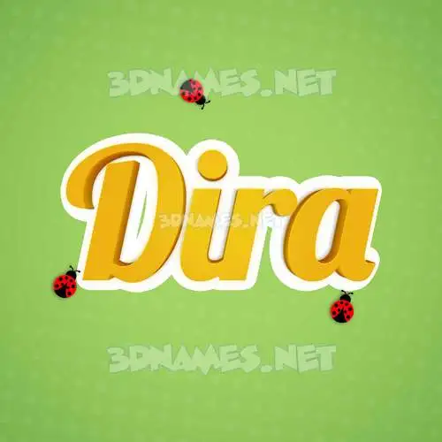 dira in Ladybugs style - 3D name wallpaper dira in Ladybugs style - 3D name wallpaper