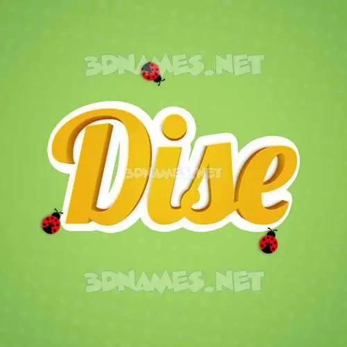 dise in Ladybugs style - 3D name wallpaper