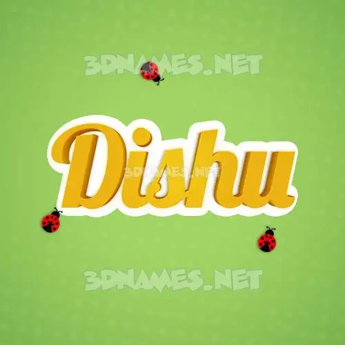 dishu in Ladybugs style - 3D name wallpaper dishu in Ladybugs style - 3D name wallpaper