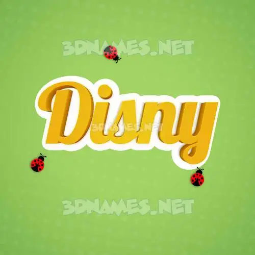 disny in Ladybugs style - 3D name wallpaper disny in Ladybugs style - 3D name wallpaper