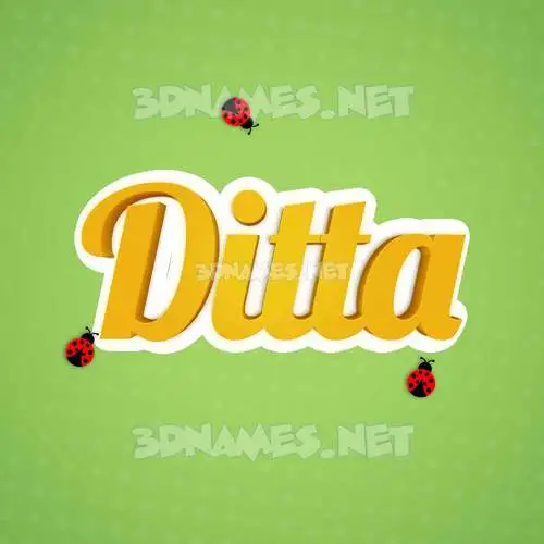 ditta in Ladybugs style - 3D name wallpaper ditta in Ladybugs style - 3D name wallpaper